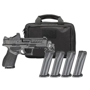 SPRINGFIELD ARMORY Echelon 4.0C 9mm 4in Black Pistol Gear Pac w/ Viridian RFX11, 1x 15rd/ 3x 18rd Mags, Range Bag (EC9409B-PAC)