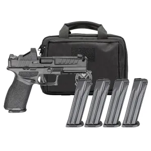 SPRINGFIELD ARMORY Echelon 4.5F Comp 9mm 4.5in Black Pistol Gear Pac w/ Viridian RFX11, 4x 15rd Mags, Range Bag (EC9459B-COMP-15-PAC)