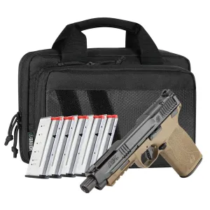 SMITH & WESSON M&P 5.7 Two-Tone Black/FDE Carry On Bundle w/ 6 Mags and Savior Specialist Carry Bag (14751)