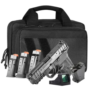 SMITH & WESSON Equalizer 9mm Semi Auto Pistol Carry On Bundle w/ 3 Mags, RFX 11, UpLULA Loader and Savior Specialist Bag (14718)