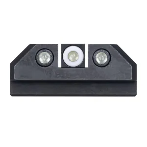 NIGHT FISION White Front Ring/Black Rear Rings Night Sight Set for Taurus G3c/GX4 (TAU-252-003-WGZG)