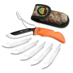 OUTDOOR EDGE Razor-Pro G 6-Blade Blaze Orange Knife (RO-20C)