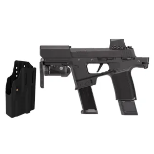 SIG SAUER P365-Flux RXSL 9mm 6in 1x25rd / 3x17rd Black Striker Pistol with Holster and Foxtrot 1x Light (365FLUX-9-BXR3-RXSL-TACKIT)