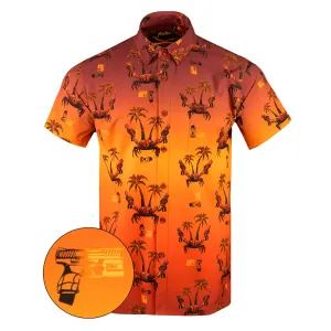 RETRO RIFLE Synth Crab Button Down Short Sleeve Shirt (82297284)