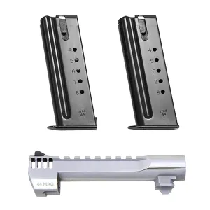 MAGNUM RESEARCH Mark XIX Desert Eagle Conversion Kit w/ .44 Magnum 6in Polished Chrome IMB Barrel w/ Two .44 Magnum 8rd Magazines (BMCP446PCIMB)