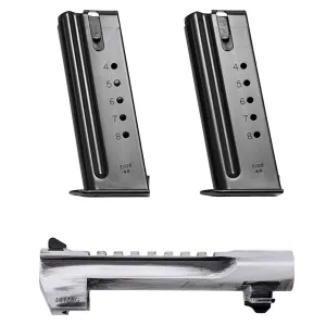 MAGNUM RESEARCH Mark XIX Desert Eagle Conversion Kit w/ .44 Magnum 6in White Matte Distressed Barrel and Two .44 Magnum 8rd Magazines (BMCP446WMD)