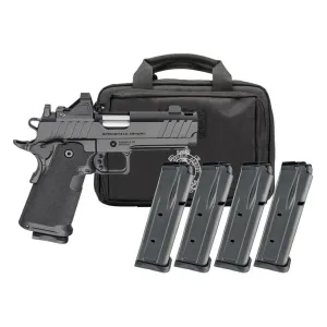 SPRINGFIELD ARMORY 1911 DS Prodigy Comp AOS Gear Pac Low Capacity 9mm 5in 4x10rd Black Single-Action Pistol (PH9119AOSLC-COMP-PAC)