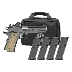 SPRINGFIELD ARMORY 1911 Operator AOS Gear Pac 9mm 5in 4x9rd Black Single-Action Pistol (PO9229AOS-PAC)