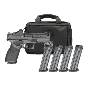 SPRINGFIELD ARMORY Echelon 4.5F Comp Gear Pac 9mm 4.5in 3x17rd/1x20rd Black Double-Action Pistol (EC9459B-COMP-PAC)