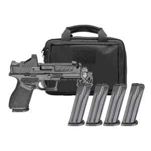SPRINGFIELD ARMORY Echelon 4.0C Comp Gear Pac 9mm 4in 1x15rd/3x18rd Black Double-Action Pistol (EC9409B-COMP-PAC)