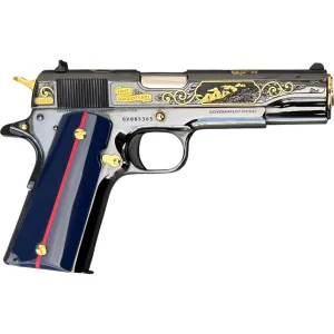 COLT'S MANUFACTURING 1911 Classic Government The Few The Proud .45 ACP 5in 7rd Blue/Red Grips Single-Action Pistol (01911CZ-TFTP)