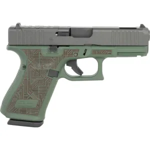 GLOCK G19 Gen5 MOS Sports South Exclusive Compact 9mm 4.02in 15rd Black/Green Cerakote DAO Pistol (UA195S204NCIRB)