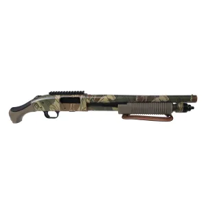 MOSSBERG 590 Bliksem 12 Gauge 14in 5rd Rhodesian Brushstroke/FDE Pump-Action Shotgun w/ Picatinny Rail and Aftershock Grip (50632)