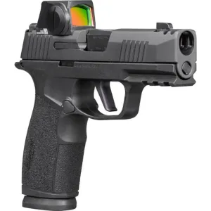 SIG SAUER P365 XMacro 9mm 3.1in 17rd Black Striker-Fired Pistol w/ Romeo-X (365XCA-9-COMP-RXSL)