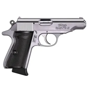 WALTHER PP .32 ACP 3.9in 8rd Stainless Semi-Automatic Pistol (4796029)