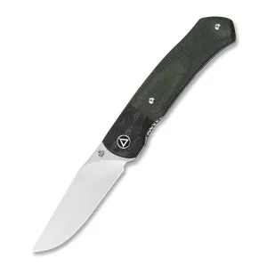 QSP 3.38in Gannet Linerlock Green Folding Pocket Knife (QS137-C)
