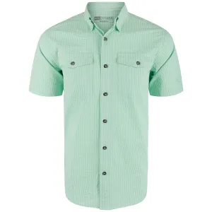 DRAKE WATERFOWL Men's Frat Seersucker Striped Button-Down Short Sleeve Shirt (DS2255)