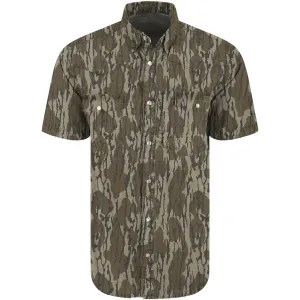 DRAKE Cinco Ranch Western Acid Wash Solid Original Bottomland SS Shirt (DS2233-024)
