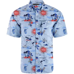 DRAKE Men's 8-Shot Flyweight Gulf of America Short Sleeve Shirt (AD9500-GUA)