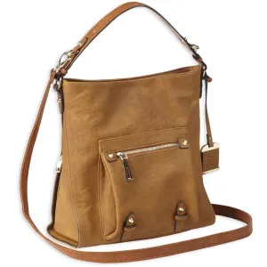 Bulldog Cases Hobo Anna Purse Holster, Fits Most Small Autos, Cognac Brown Color, Leather BDP-054