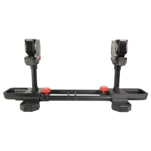 Birchwood Casey Secure Lock, Gun Vise, Rigid Steel Frame With Adjustable Non-Slip Leveling Feet, Non-Marring Materials, Spring Loaded Pull Pins For Easy Slide Adjustments, Black/Red BC-SLGV