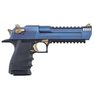MAGNUM RESEARCH Desert Eagle L6 .50AE 6in 7rd Carbo Blue PVD/Black Pistol w/ Picatinny Bottom Rail (DE50L6CBG)