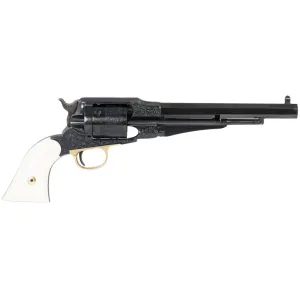 TAYLORS & COMPANY Lawdawg Remington Conversion .45LC 8in 6rd Ivory/Black Engraved Single-Action Revolver (550761)