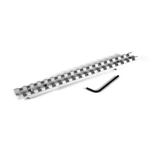 EVOLUTION GUN WORKS Savage Round Back Long Action Silver 0 MOA Picatinny Rail Scope Base (41110)