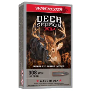 WINCHESTER AMMO Deer Season XP .308 Win 168gr 20rd/Box Rifle Ammo (X308DS2)