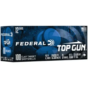 FEDERAL Top Gun 12Ga 7.5 Shot 2-3/4in 1 1/8oz 1200fps 100/Box Shotshell (TG121007.5)