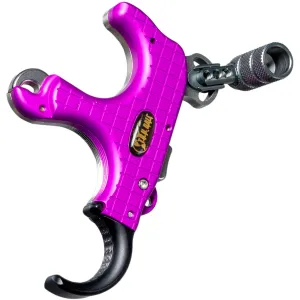 T.R.U. BALL ARCHERY Blade Pro Flex Purple/QuickSilver Medium Release Aid (TBPF-PRQS-M)