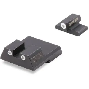 NIGHT FISION White Front Ring/White Rear Rings Night Sight Set for HK VP9/VP9SK/P30/45C (HAK-126-003-WGWG)