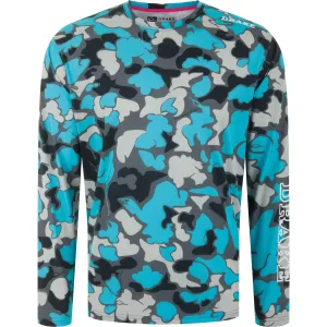 DRAKE Men's Lakeshore Performance Old School Neon Blue LS Crew (DS0120-ONB)