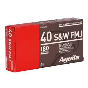 AGUILA .40 S&W 180Gr FMJ 50rd Handgun Ammo (1E402110)