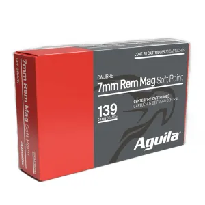 AGUILA 7mm Rem Mag 139Gr SP 20rd Box Rifle Ammo (80591AG)