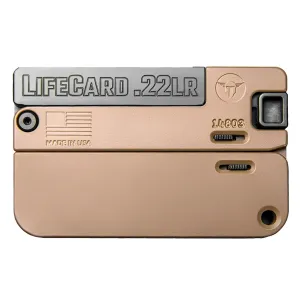 TRAILBLAZER FIREARMS LifeCard .22LR Polymer Handle Barrett Brown Single-Shot Folding Pistol (LC1-P-BBN)