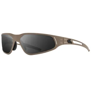 GATORZ EYEWEAR Revenant Tan Frame w/ Black Logo and MilSpec Ballistic Smoke Anti-Fog Lens Sunglasses (GZ-21-302)