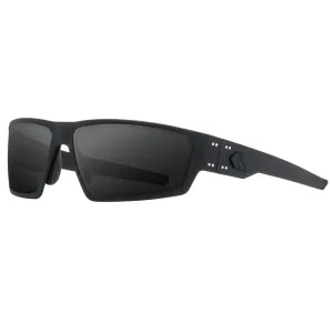 GATORZ EYEWEAR Warhawk Black Frame w/ Black Logo and Smoke Optimized Polarized Lens Sunglasses (GZ-15-010)