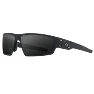 GATORZ EYEWEAR Warhawk Black Frame w/ Silver Logo and Smoke Lens Sunglasses (GZ-15-031)