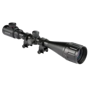 KONUS Fighter 4-16x50mm 1in Tube Dual Illuminated Ballistic Reticle Riflescope w/ Mounting Rings (7349)
