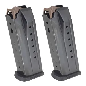 RUGER .380 ACP 15rd Black Alloy Steel 2-Pack Magazine (90731)