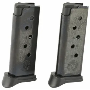 RUGER 2-Pack LCP 380 ACP 6rd Pistol Magazine w/ Finger Rest Extension (90643)