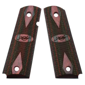 KIMBER 1911 Full Size Ruby Charcoal Laminate Ambi Grips (1100211A)