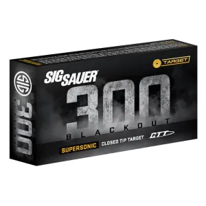 SIG SAUER .300 Blackout 125Gr Supersonic CTT 20rd Box Ammo (C300B1-20)