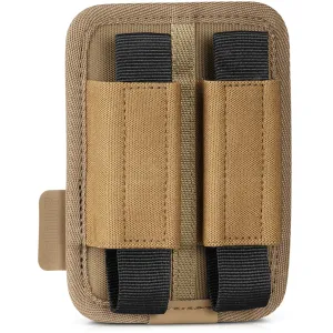 SAVIOR EQUIPMENT 2 Slot Dark FDE Pistol Mag Holder w/ Hook Backing (MP-TNS-PISX2-TN)