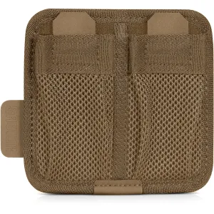 SAVIOR EQUIPMENT 2 Slot Dark FDE Battery Holder w/ Hook Backing (SP-TNS-BATX2-TN)