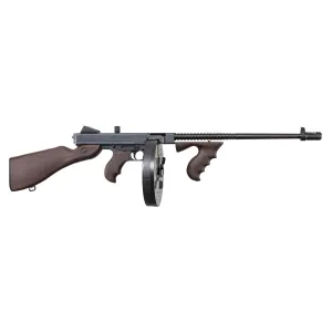 THOMPSON T5P 1927A-1C Lightweight 45 Cal 16.5in Walnut Grain Polymer Furniture Rifle  w/ 100rd Drum And 20rd Stick Magazine (T5P100D)