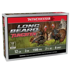 WINCHESTER AMMO Long Beard Tungsten 12Ga 3in 2 1/4oz #8 5rd/Box Shotgun Shells (LBT1238)