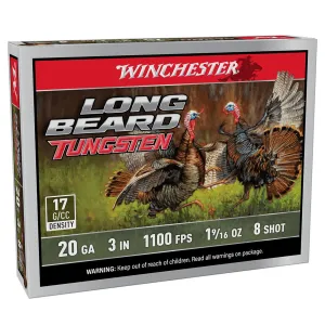 WINCHESTER AMMO Long Beard Tungsten 20Ga 3in 1 9/16oz #8 5rd/Box Shotgun Shells (LBT2038)