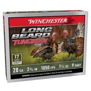 WINCHESTER AMMO Long Beard Tungsten 28Ga 2 3/4in 1 1/4oz #9 5rd/Box Shotgun Shells (LBT289)